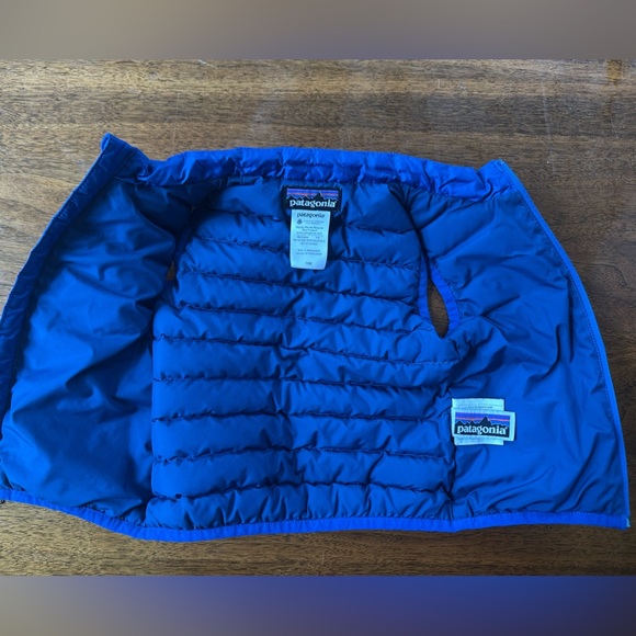 Patagonia Zip Up Goose Down Quilted Vest Royal Blue Size 18 Months EUC! - Picture 3 of 6